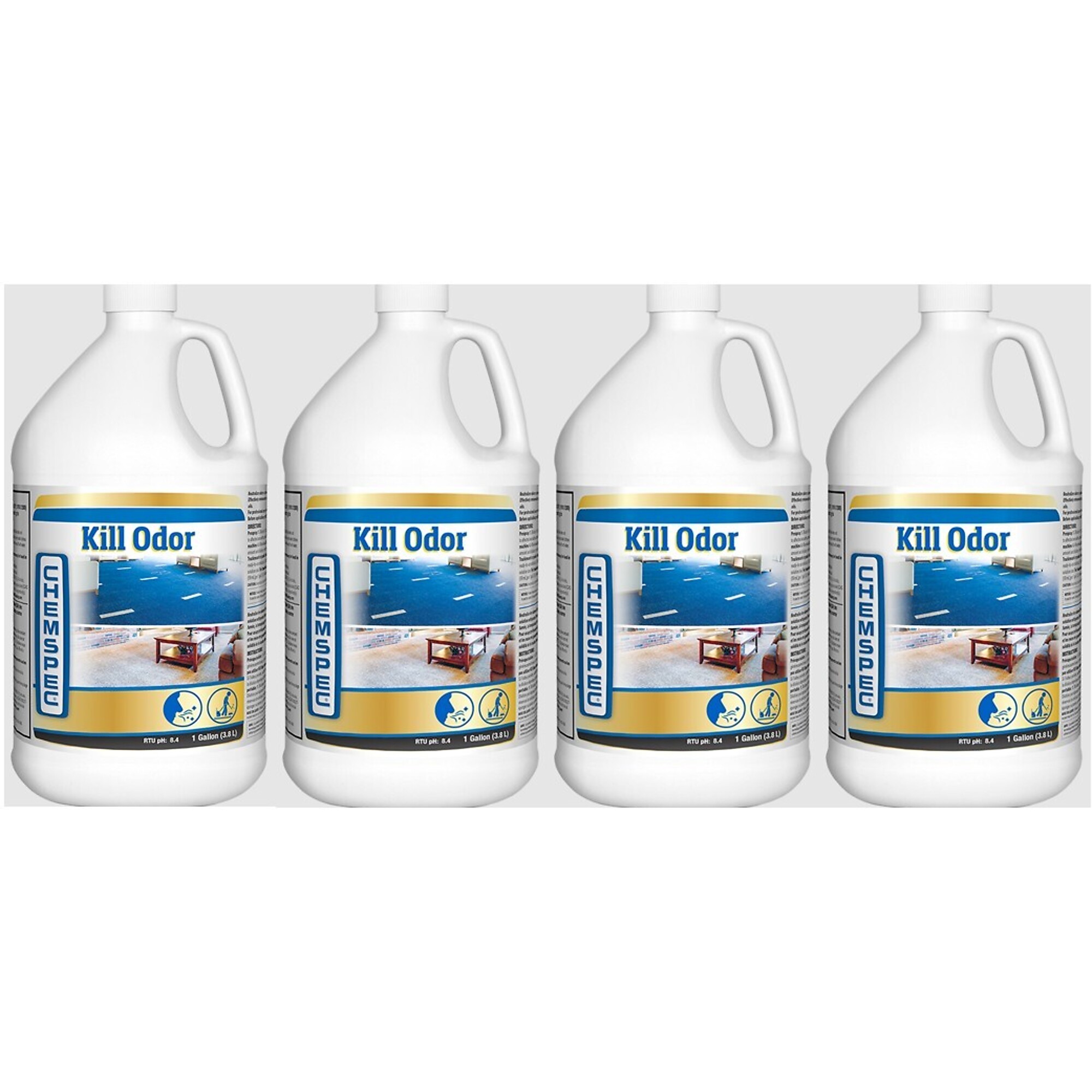 CHEMSPEC, KILL ODOR Deodorizer, Four 1 gal. / 3.8 L bottles, Model # 108403